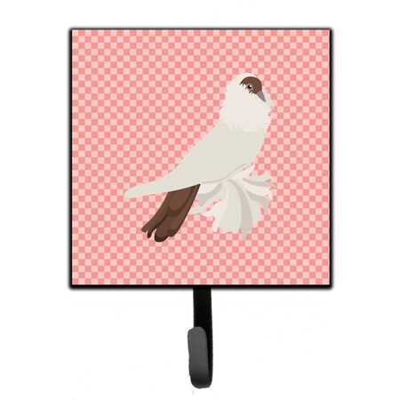 Carolines Treasures German Helmet Pigeon Pink Check Leash or Key Holder BB7944SH4